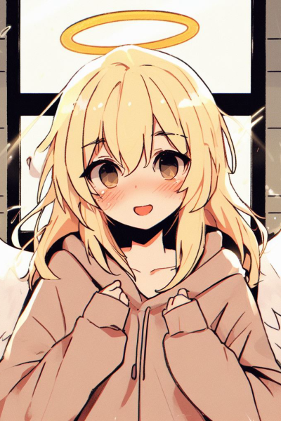 Tarjeta de personaje de anime de tu ángel de la guarda